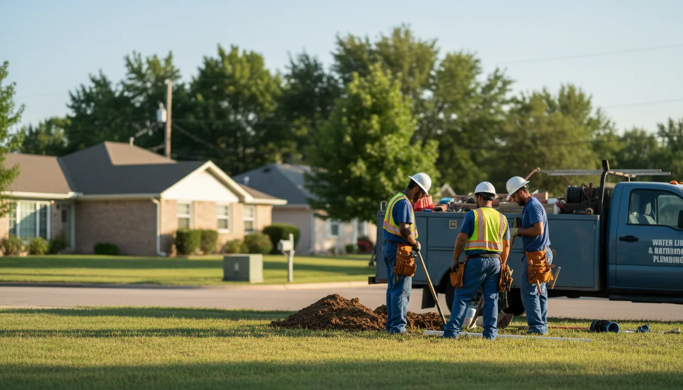 Residential water line and bathroom plumbing service in Orem, UT